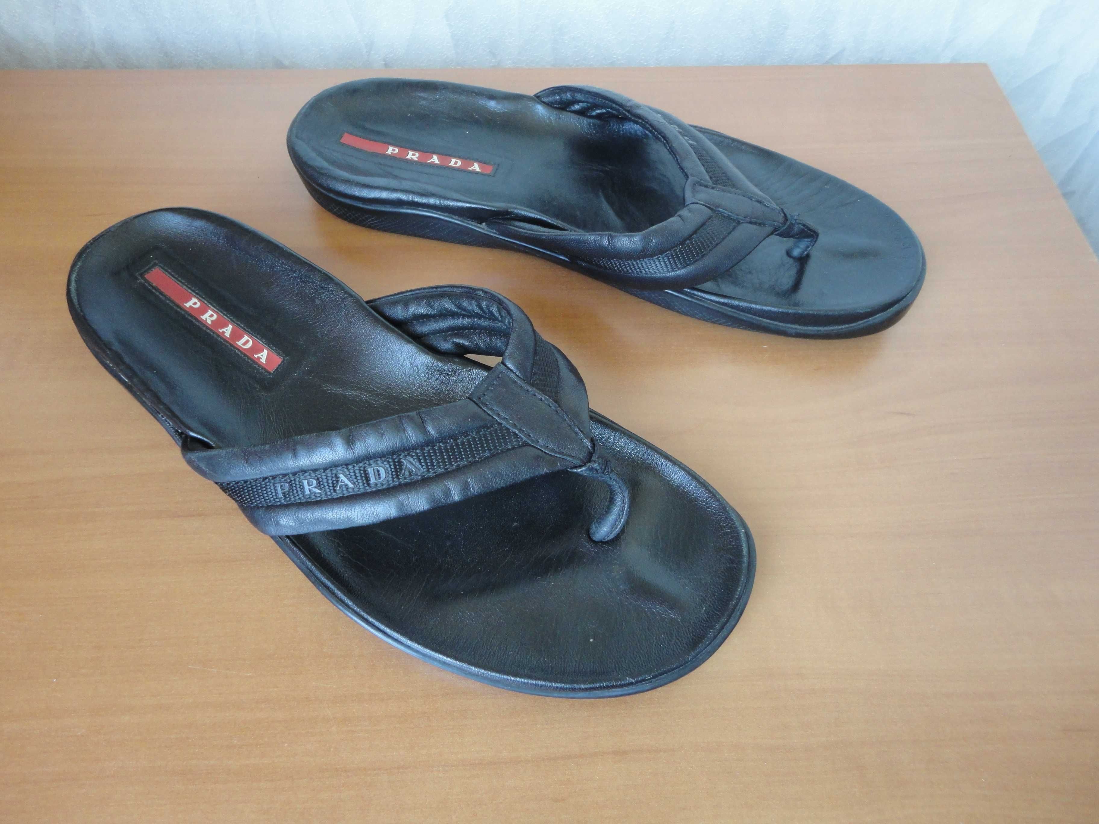 N44 Prada/оригинални мъжки кожени чехли