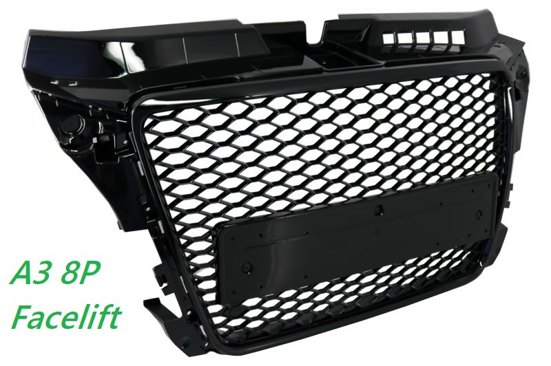 Grila Centrala RS Style Audi TT 8J A3 8P 8V A4 B7 B8 B9 A5 F5 A6 C6
