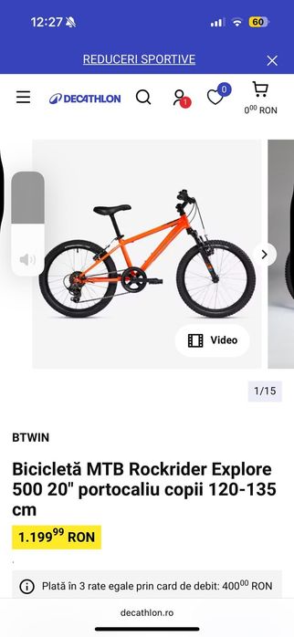 Vând Bicicletă MTB Rockrider