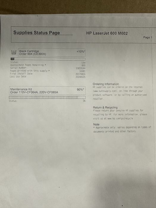 Imprimanta laser alb-negru Hp M602