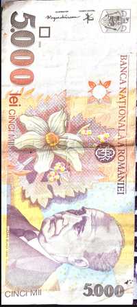 Bancnota 5000 lei an 1998