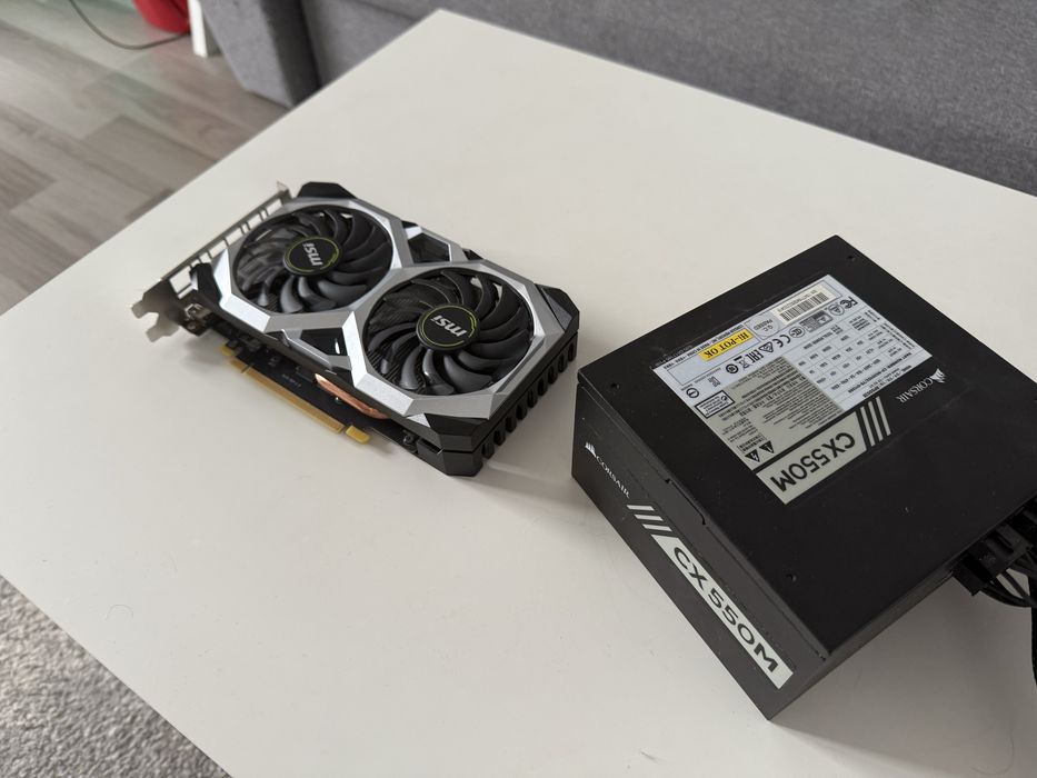 Placa video GeForce 1660 Ventus XS 6G OC + Sursa Corsair CX550M
