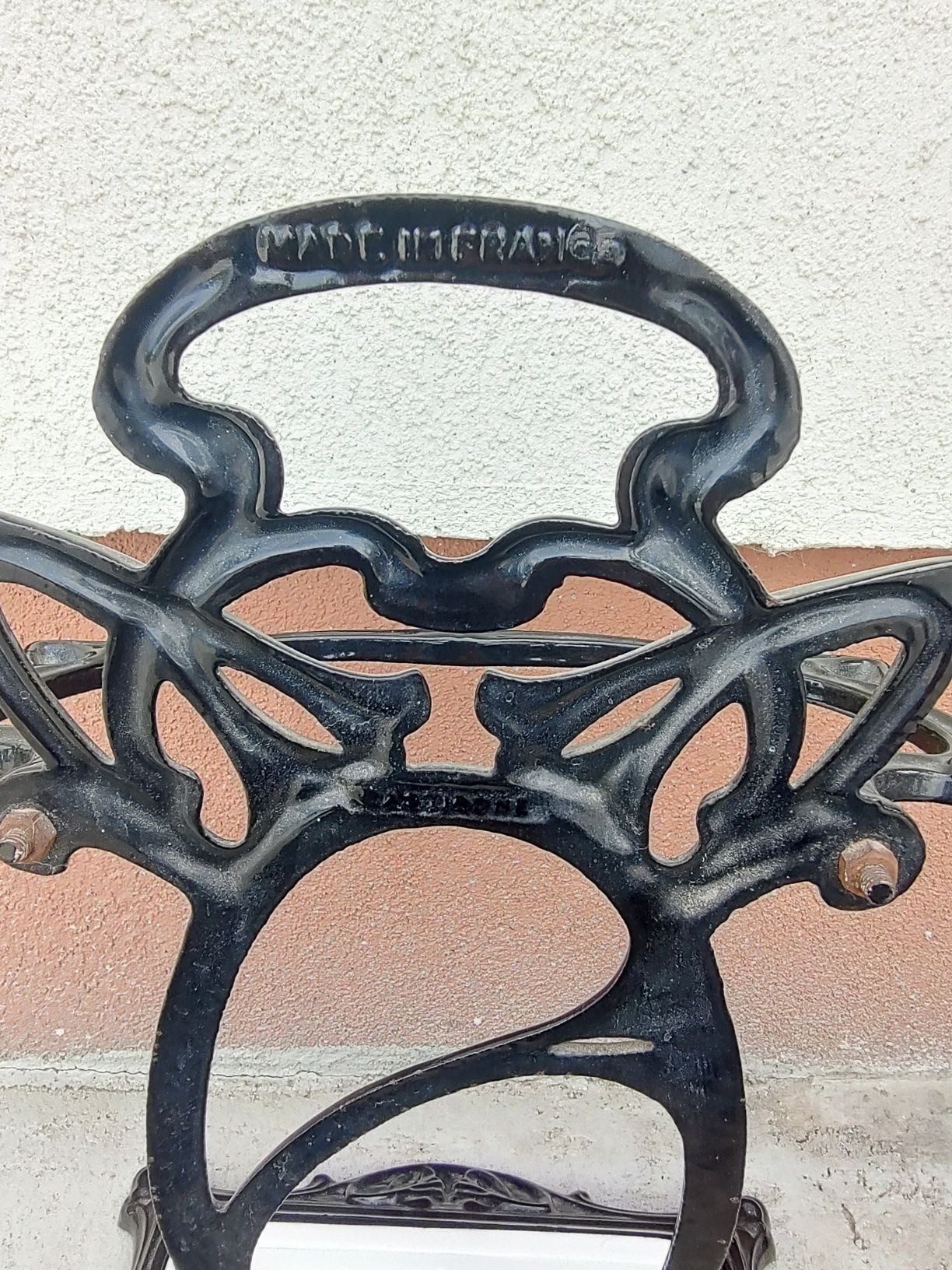 Suport pentru bastoane/umbrele din fonta emailată stil Art Nouveau