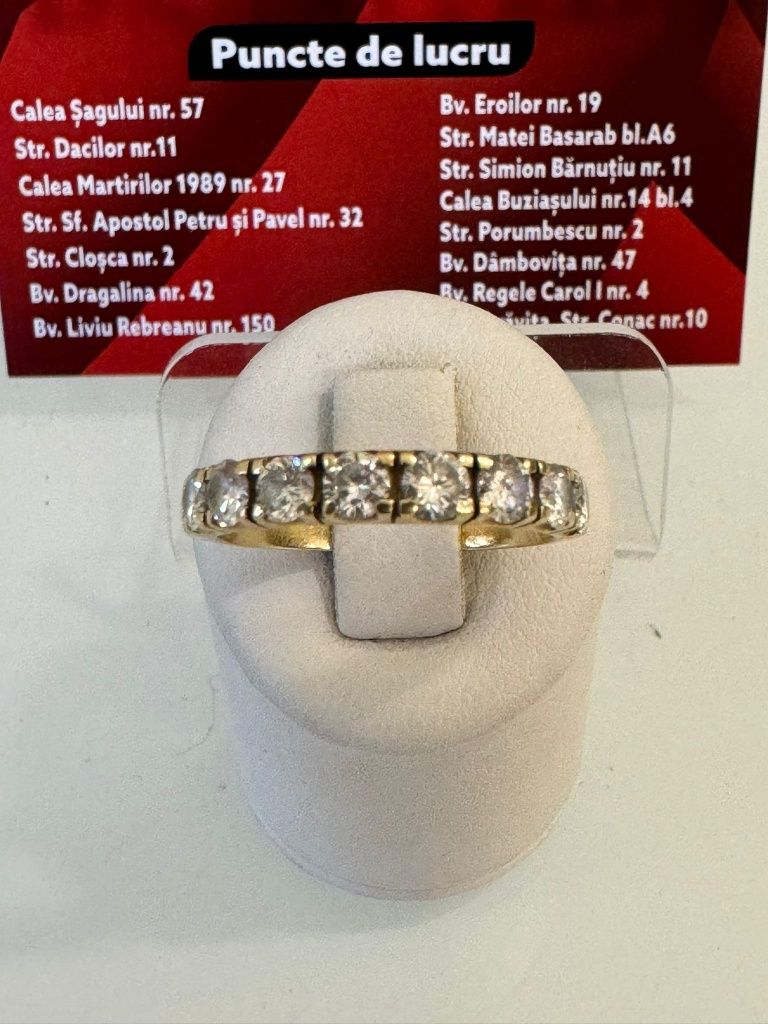 Inel din aur 14K cu diamante Amanet BKG