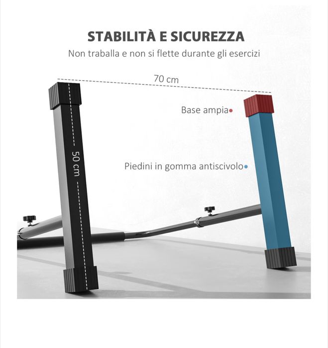 Успоредка 2 щанги за Dip SPORTNOW, регулируеми, черни, 70x50x80-105 см