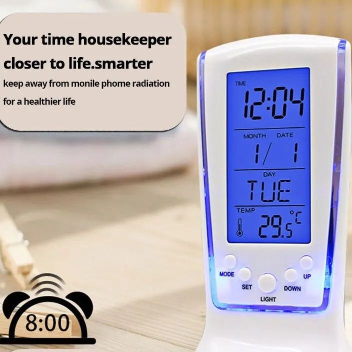 Ceas digital cu termometru și calendar