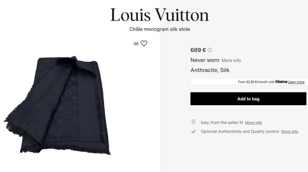 Esarfa Louis Vuitton Châle Monogram silk stole, pentru femei