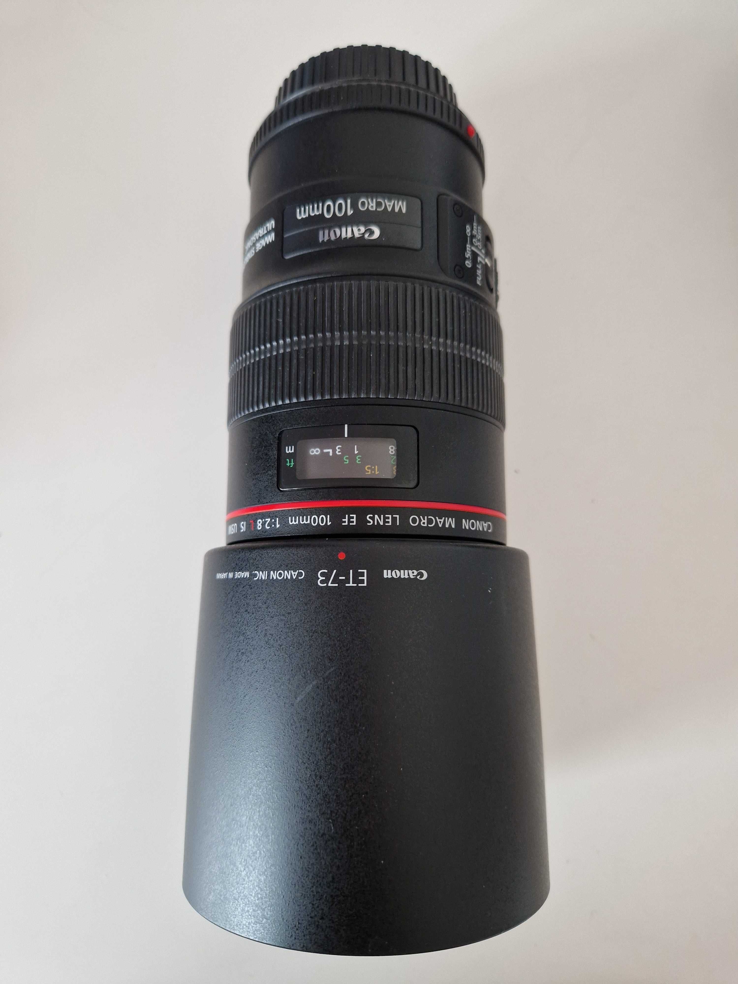 Обектив Canon EF 100mm f / 2.8L Macro IS USM + подарък