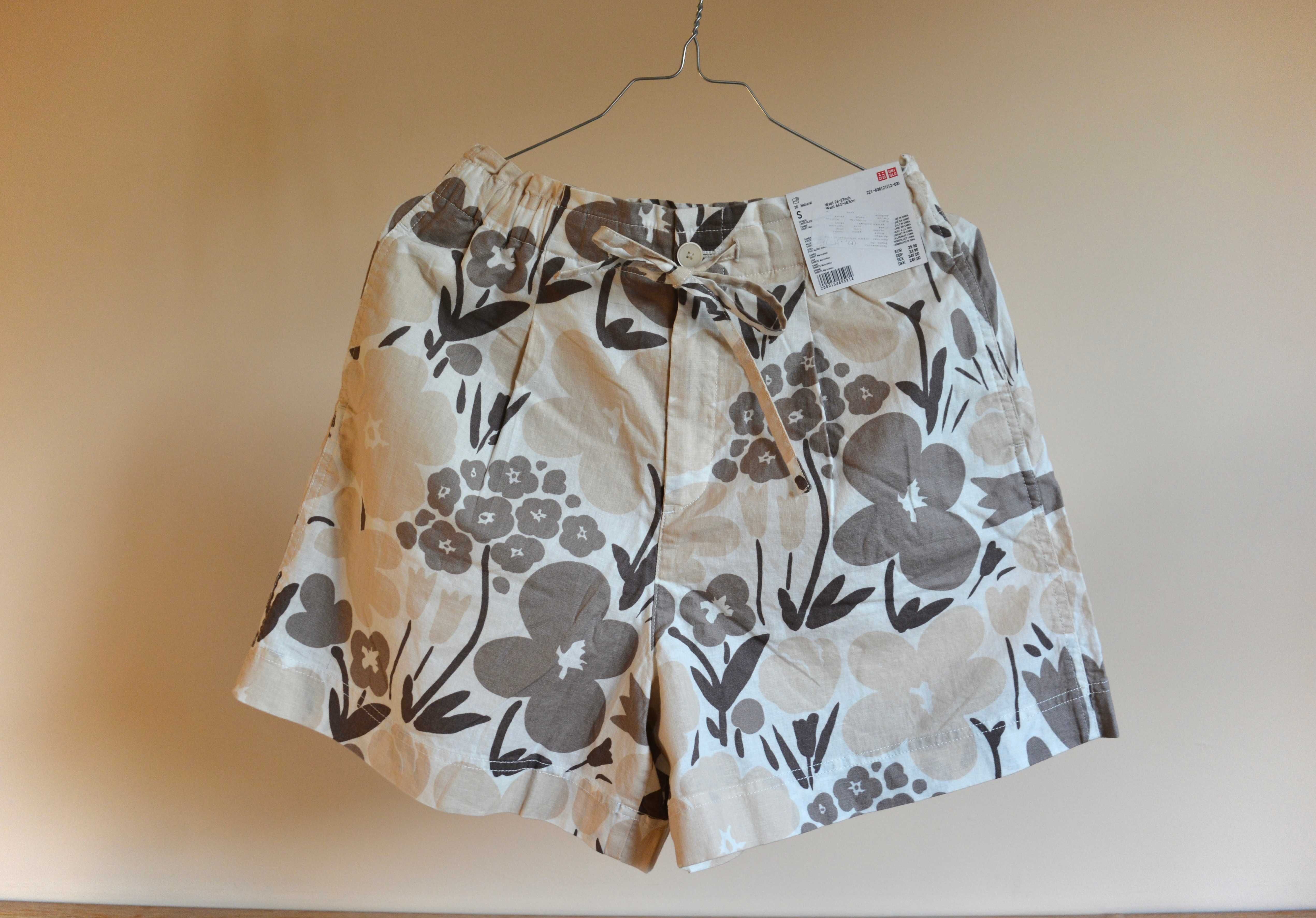 Uniqlo x Marimekko къси панталони лен