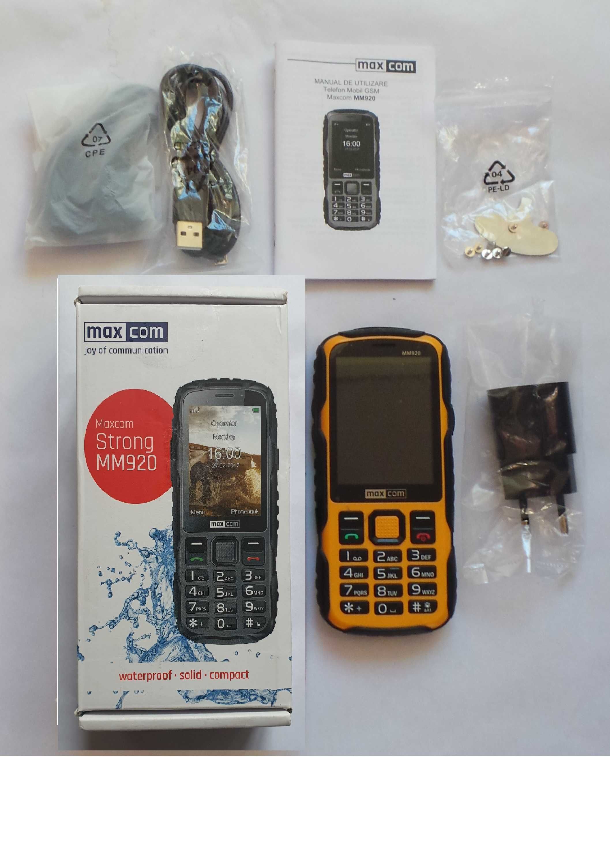 Telefon mobil MaxCom Strong MM920 IP67 Yellow+BONUS