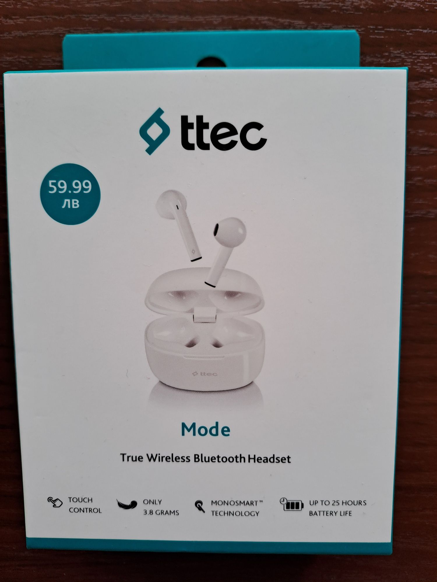 Безжични слушалки ttec - TWS Mode, белиБезжични слушалки ttec - TWS Mo