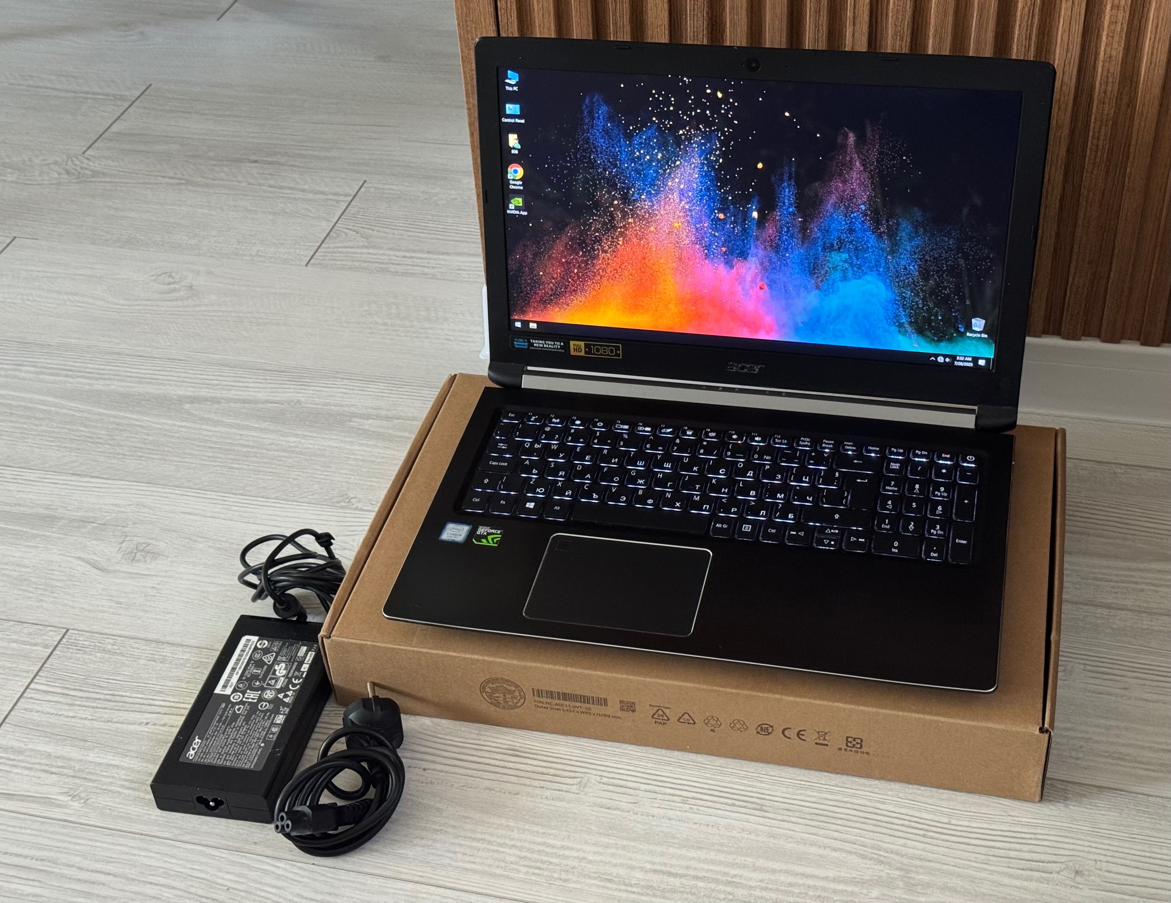 15.6 IPS FullHD / GTX 1050 4GB /i5 8300H/ 16GB /SSD/ Gaming/ Acer