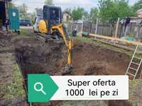 Închiriez miniexcavator bobcat mini încărcător picon buldoexcavator sa