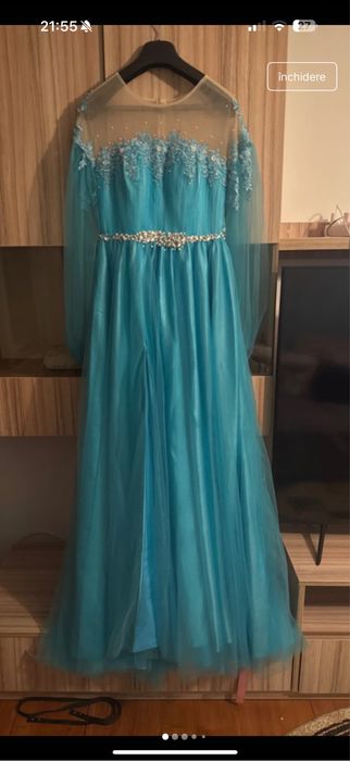 Rochie albastra lunga