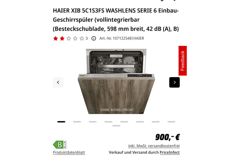 Mașină de spălat vase încorporabilă Haier XIB 5C1S3FS