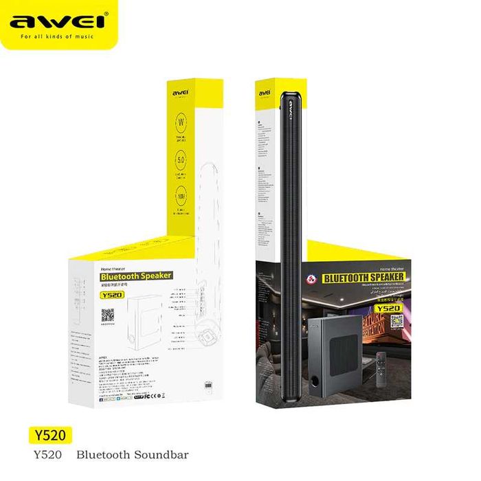 Awei Y520 100w Саундбар с сабвуфером – создаёт эффект кинотеатра. Дост