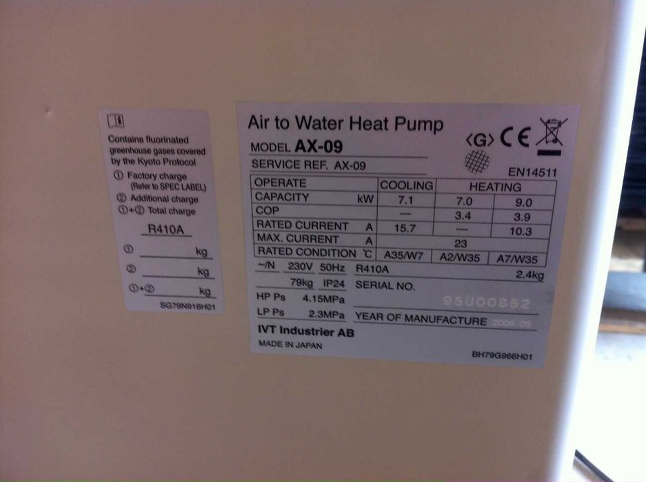 Pompa de caldura aer apa inverter IVT AX-09 9kW cu controler