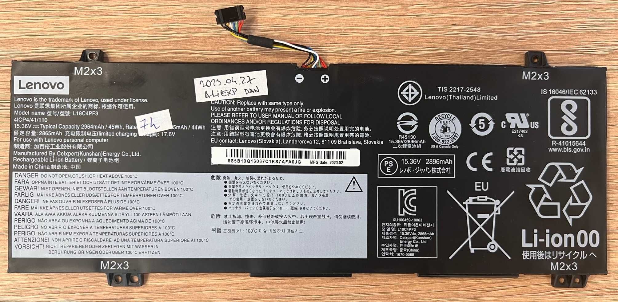 Vand baterie noua laptop Lenovo L18C4PF3 15.36V 2964mAh 45Wh