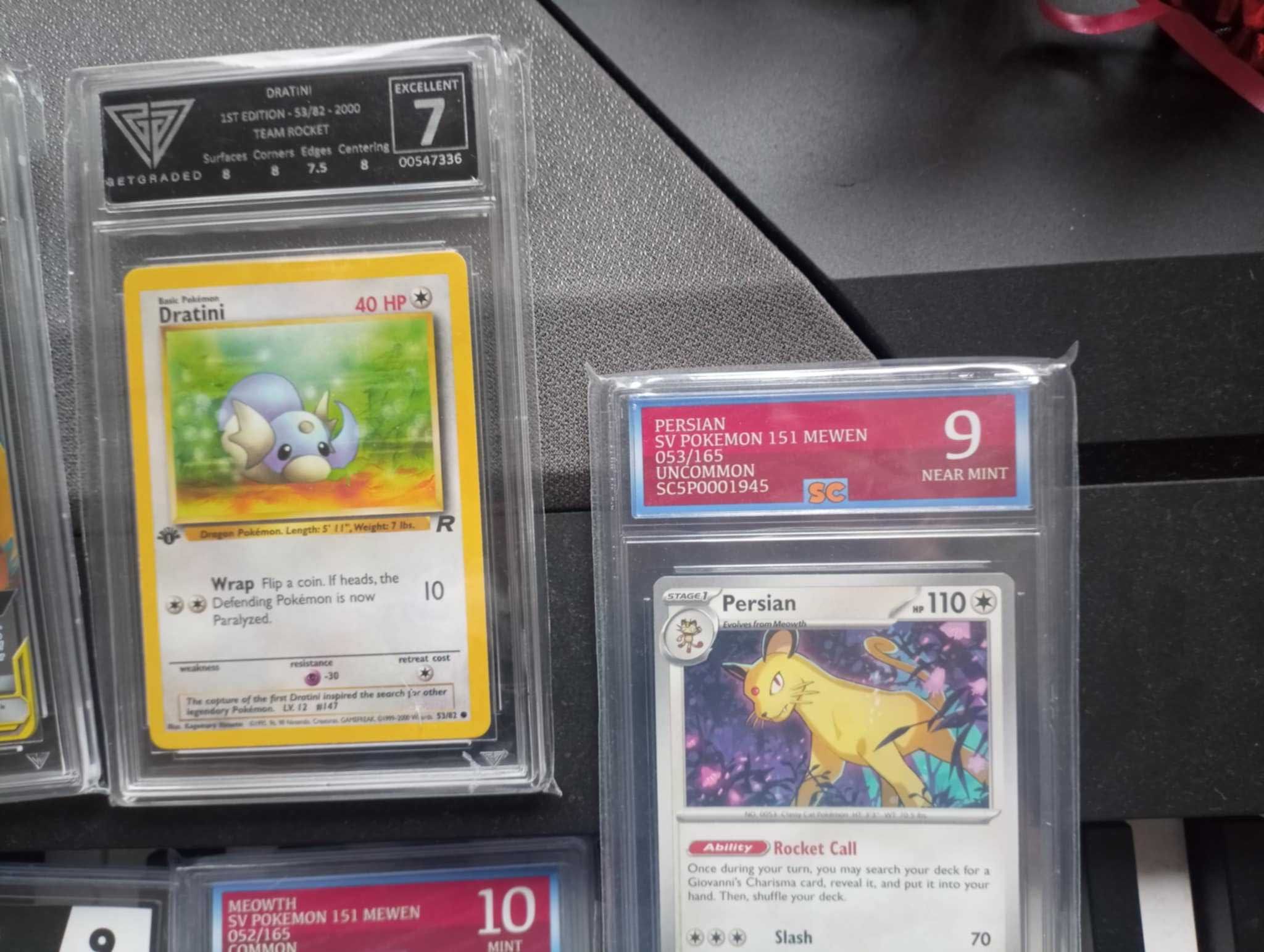ЕВТИНИ и РЕДКИ 1st edition graded Pokemon карти Moltres Meowth Dratini