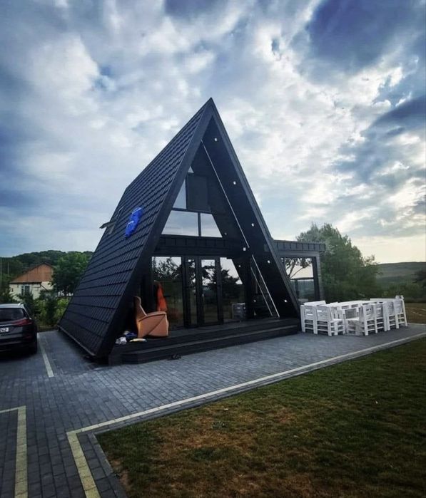 Vand cabane din lemn Aframe