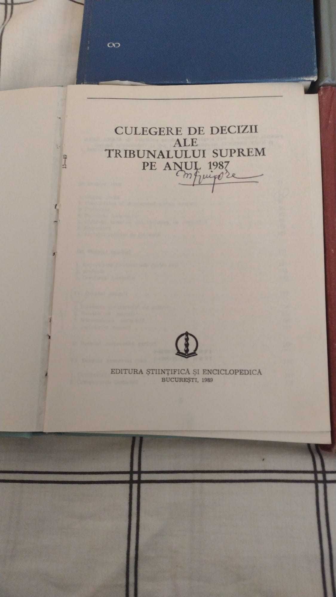 Culegere de decizii ale Tribunalului Suprem 1981, 1986,1987