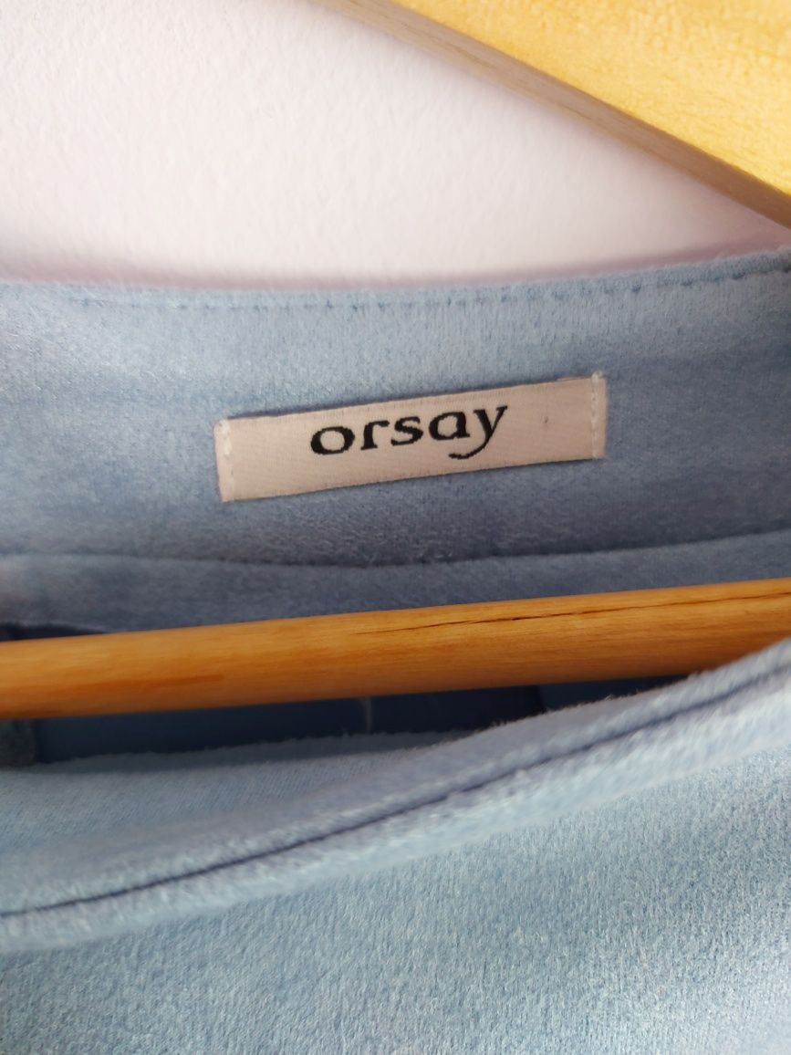 Fusta Orsay,S,albastru,scurta,ușor elastică,marime S-M mic