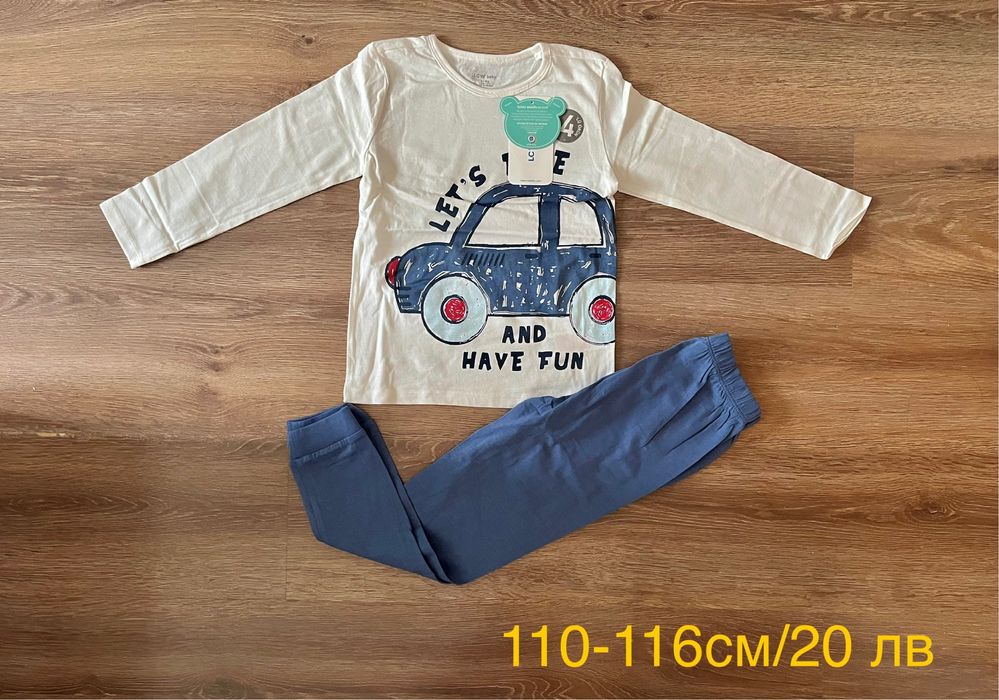 Нови пижами, блузи и панталони, 104,110,116 см