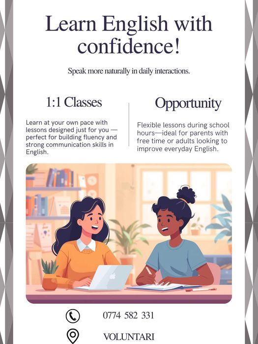 English private tutoring : One-to-One or Small-Group in VOLUNTARI area