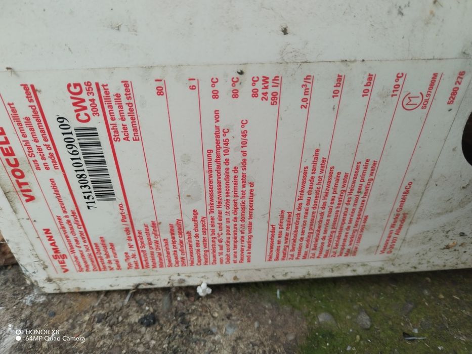 Boiler cu  serpentina si cazan  de inox