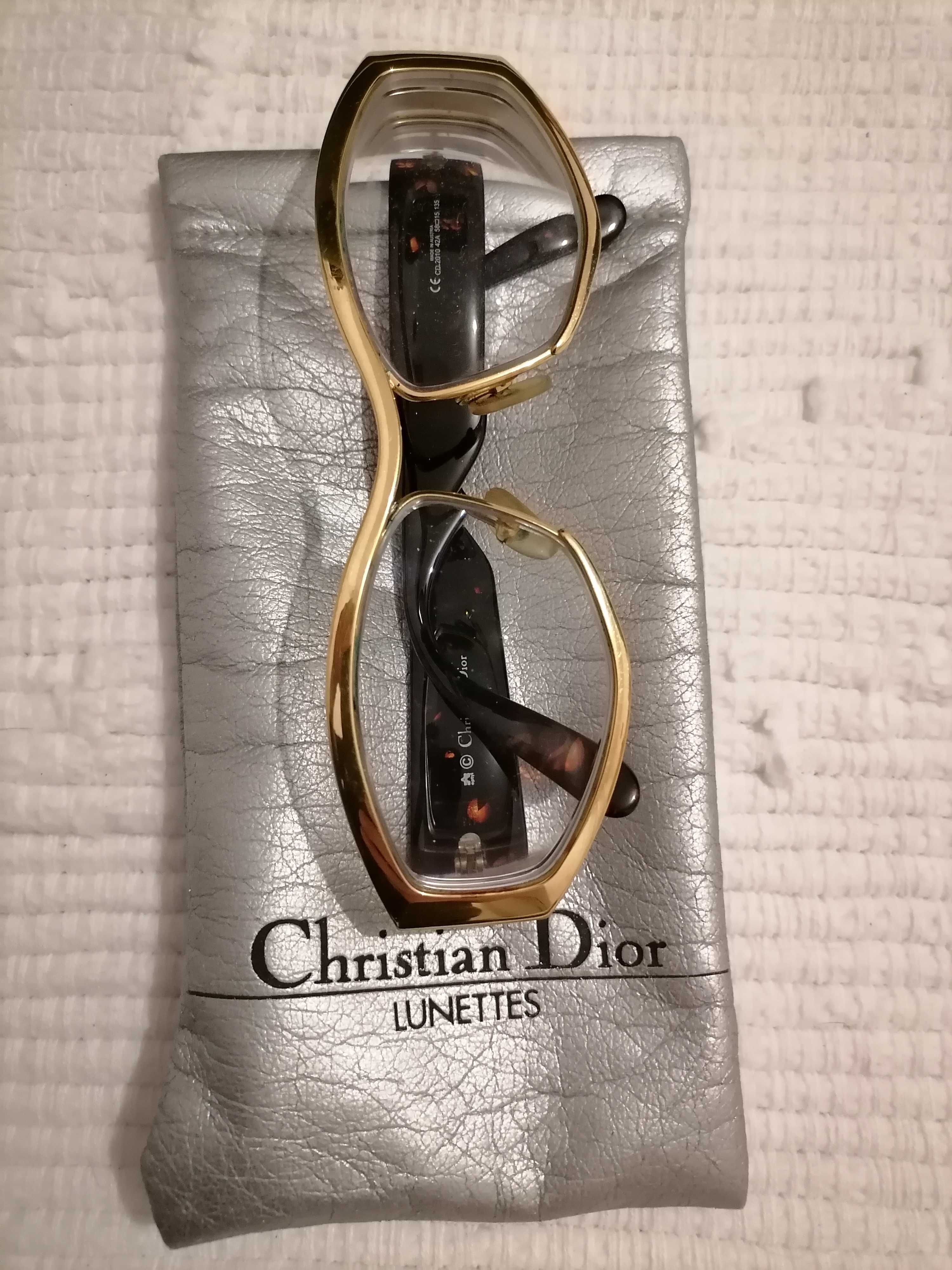 Ochelari Cristian Dior placat cu aur model retro
