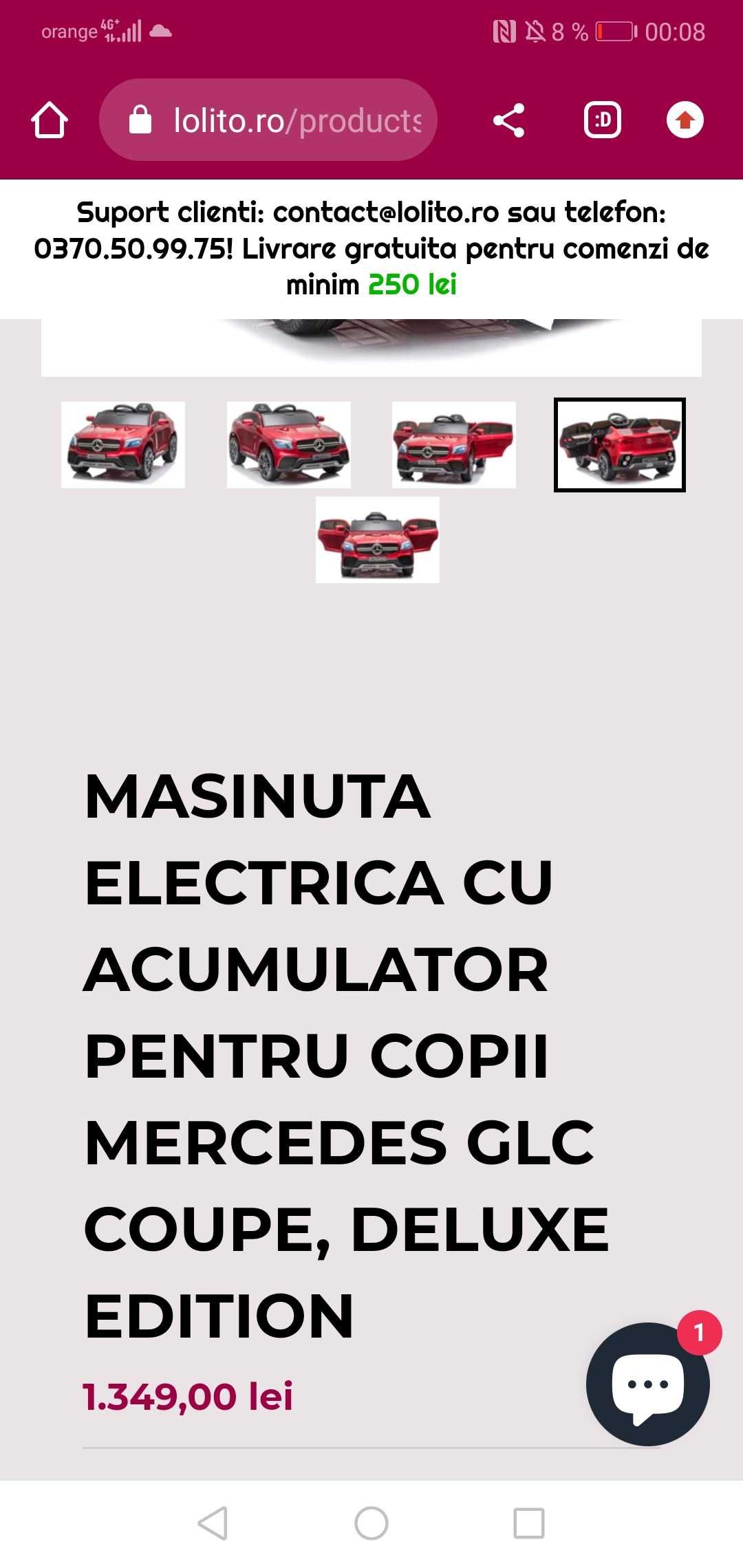 Mașinuța electrica glc coupe