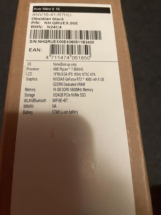 Laptop Gaming ACER Nitro V16