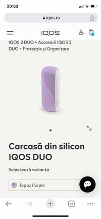 Carcasa din silicon IQOS DUO/ORIGINALS. (Mov si Portocaliu)