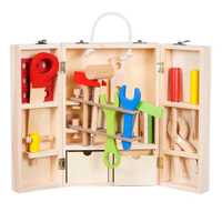 Дървена играчка - кутия с инструменти