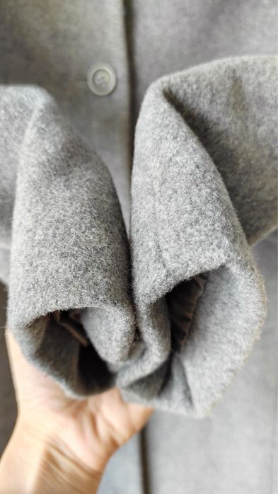 Palton lana+casmir 80 % gri, marimea 36, impecabil