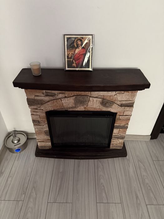 Semineu electric decorativ 90x85