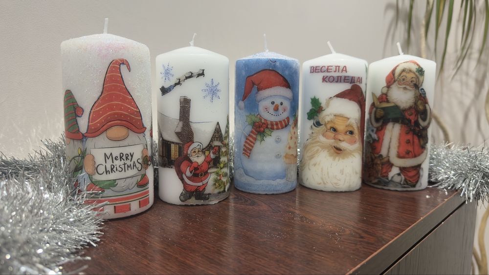 Коледни свещи 15см височина