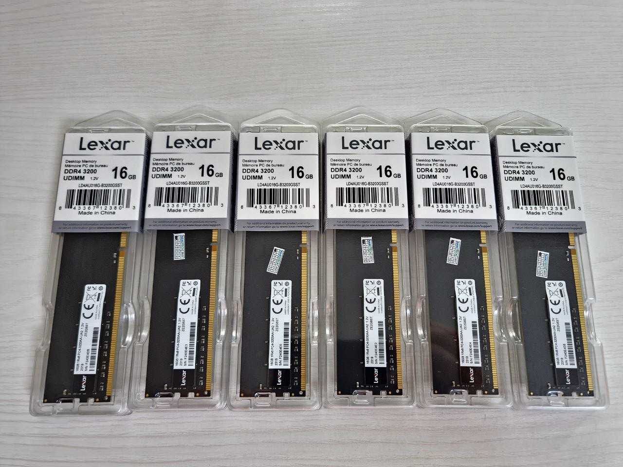 16gb 3200mhz LEXAR DDR4 Новые ОЗУ для ПК + Гарантия 6 месяцев