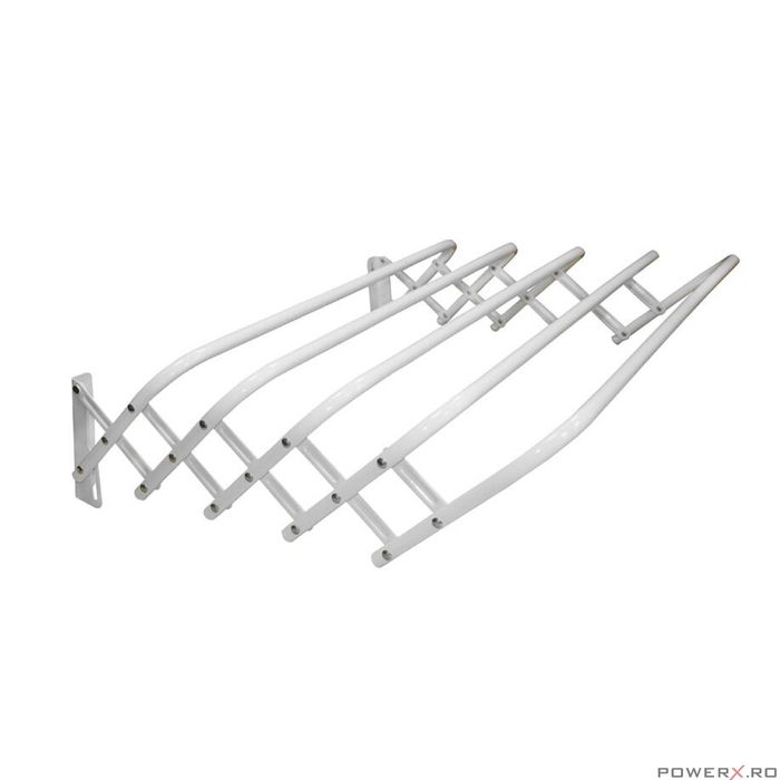 Uscator de rufe pliabil in 5 trepte, prindere pe perete, 60 cm, alb,