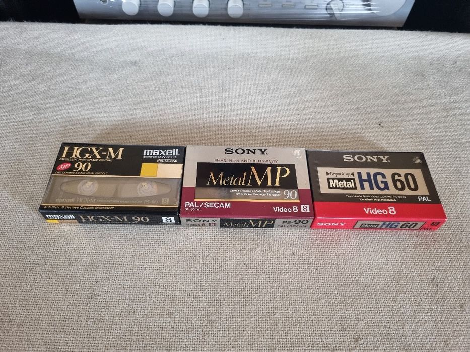 Pachet 3 Casete Video 8 mm Metal. Noi. Sigilate.