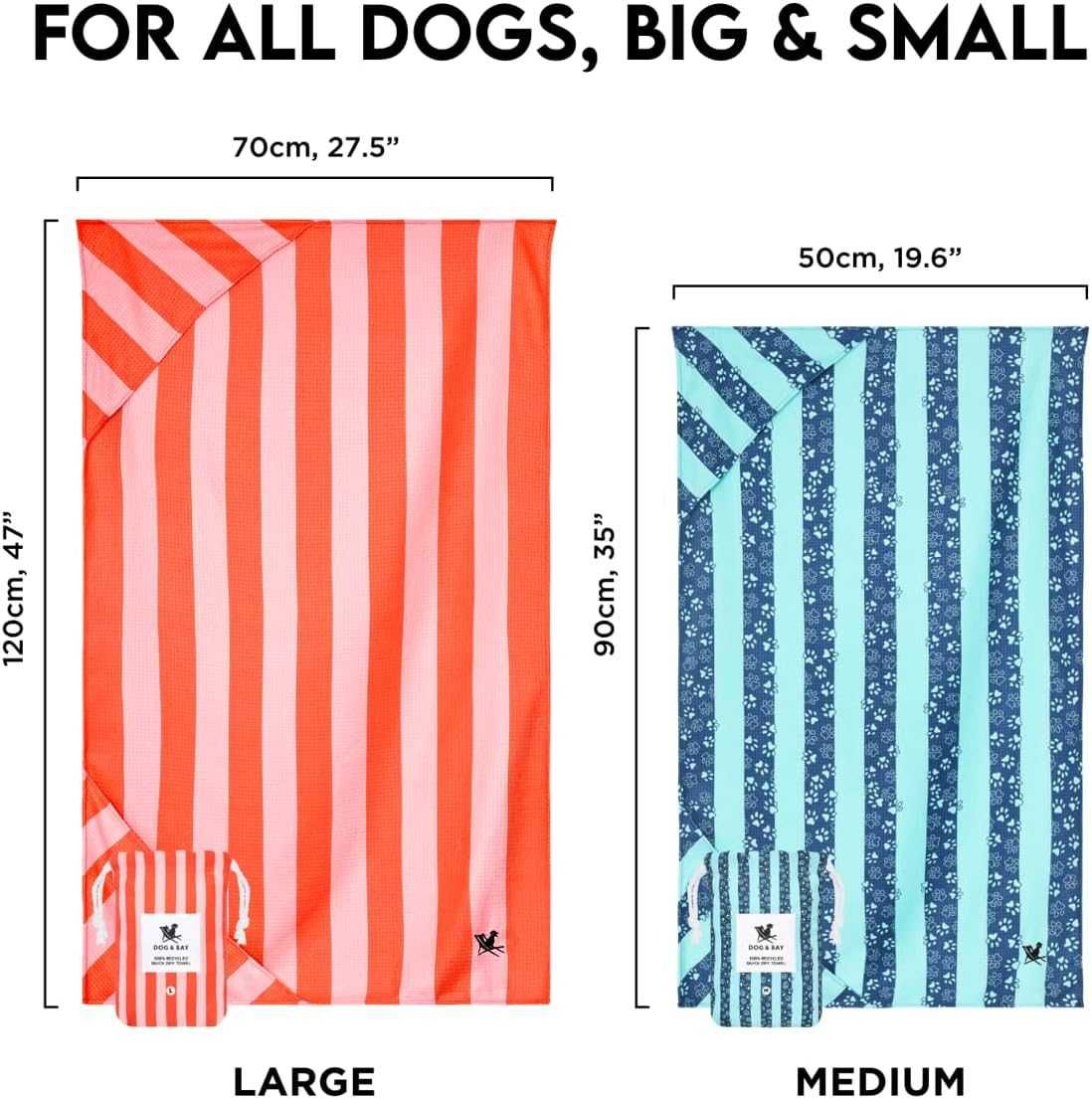 Dock & Bay Pet Towel - абсорбираща и бързосъхнеща кърпа - 120х70 см