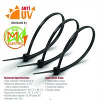 Кабелни стяжки, кабелни превръзки черни UV TYPE до  размер 750x7.6  mm