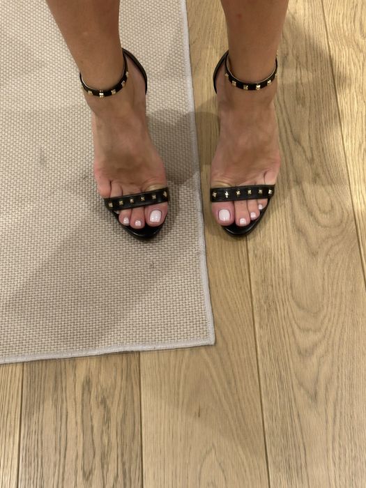 Sandale negre din piele, Musette, 37