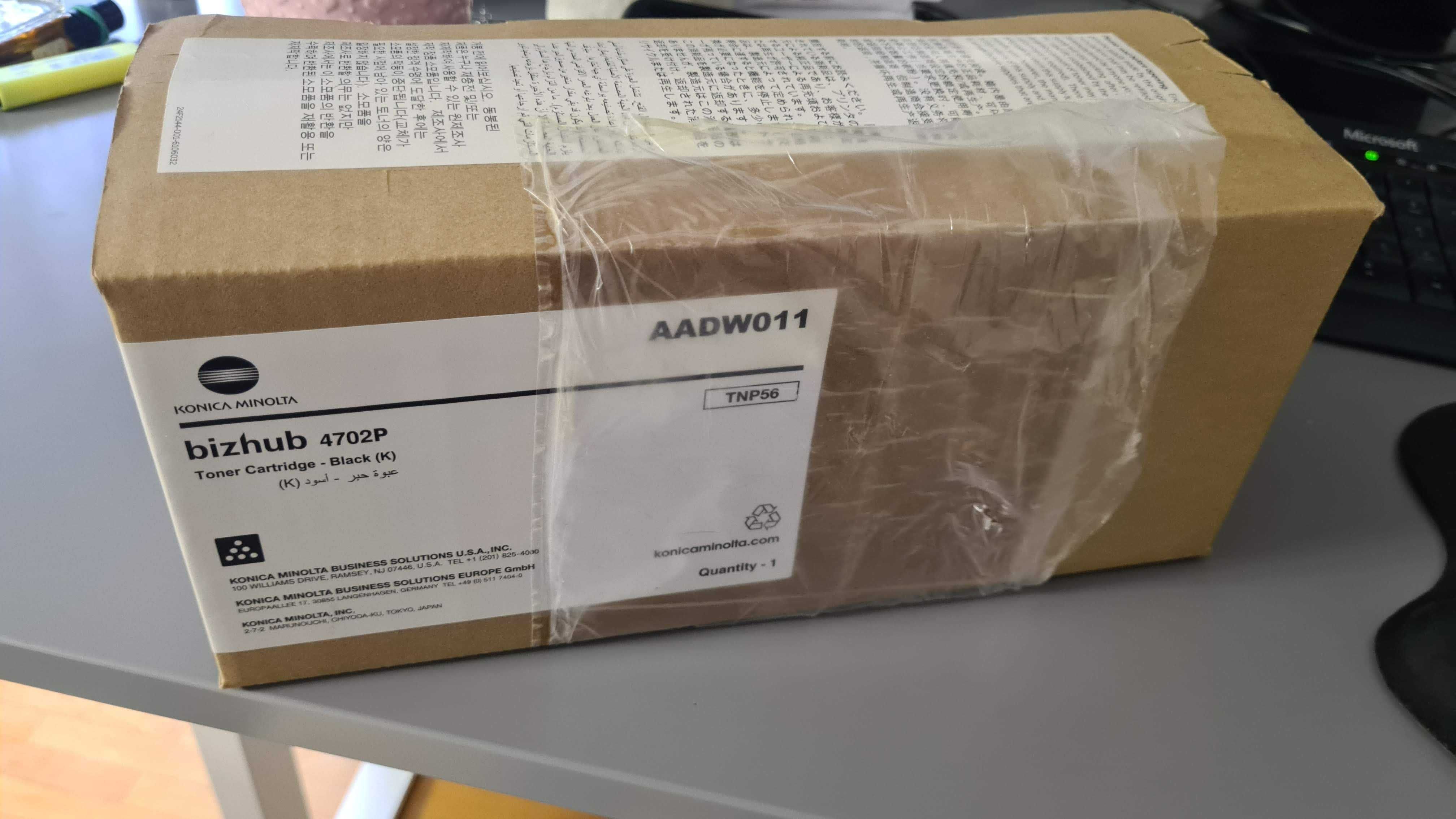 Cartuș nou toner Konika Minolta TNP56 (AADW001) pentru Bizhub 4702P.