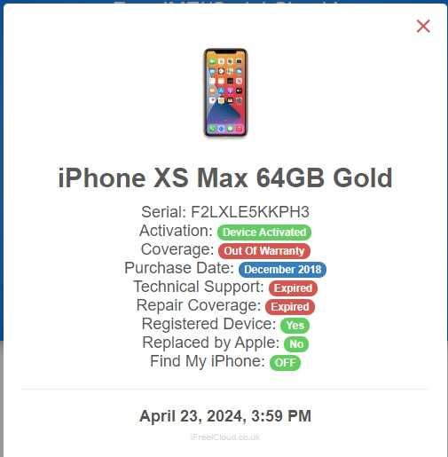 Iphone XS Max 64gb Spart fata spate Placa Functionala