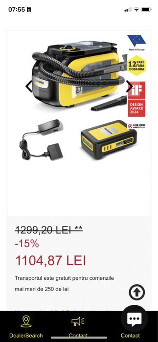 Karcher aspirator injectie-extractie  SE 3-18 Batery Set