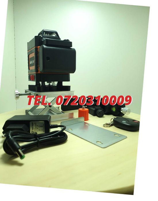 Promotie  Nivela Laser Verde  16 Lini 4d 30m Cu Detector Miez German