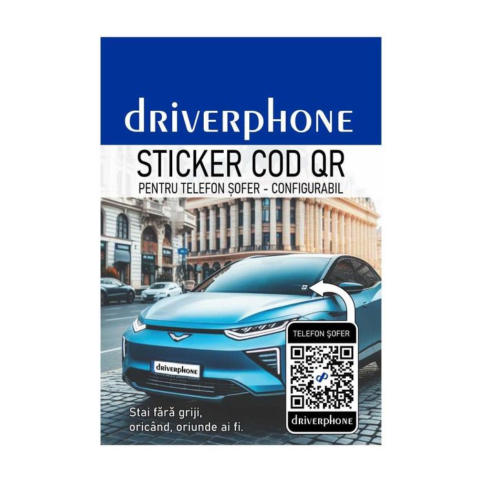 Sticker cod QR telefon șofer - Driverphone