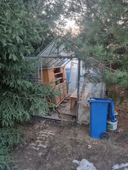 Теплица, каркас алюминий, стекло, б/у