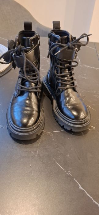 Zara детски боти / кубинки кожени